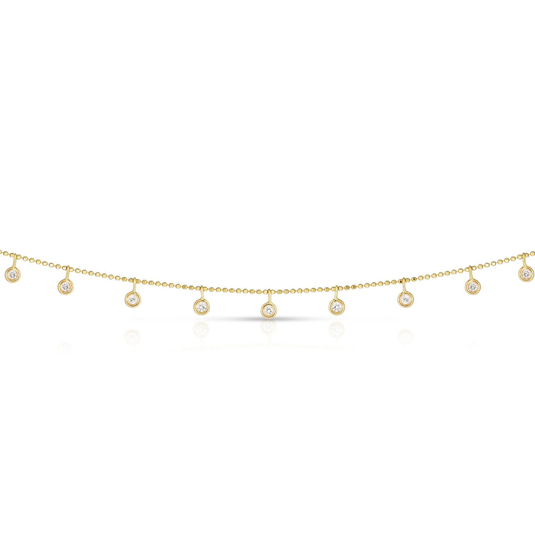 14K Gold .25ct Dangling Diamonds Necklace