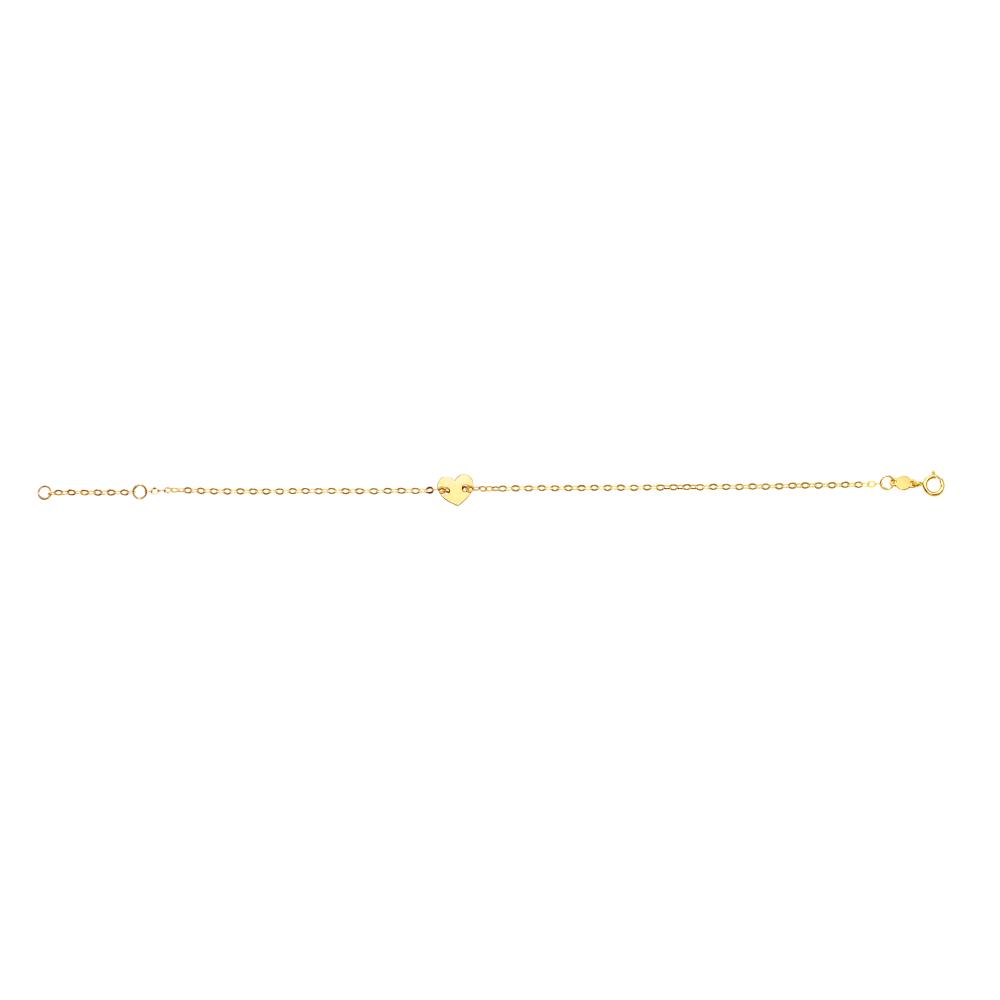 14K Gold Heart Bracelet