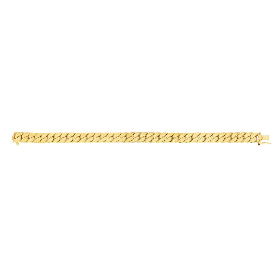 14K Gold Maschio Skinny Modern Curb Bracelet