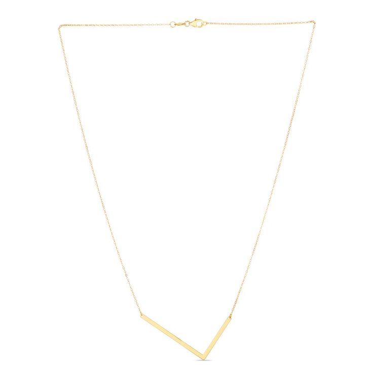 14K Gold Large Initial L Necklace