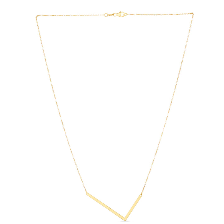 14K Gold Large Initial L Necklace