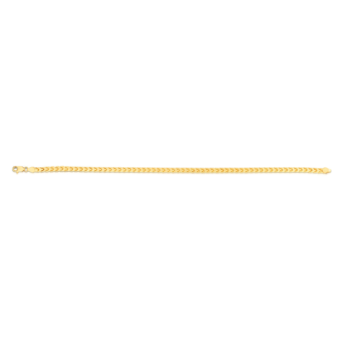 14K Gold 7.5"" 2.2mm Round Franco Chain