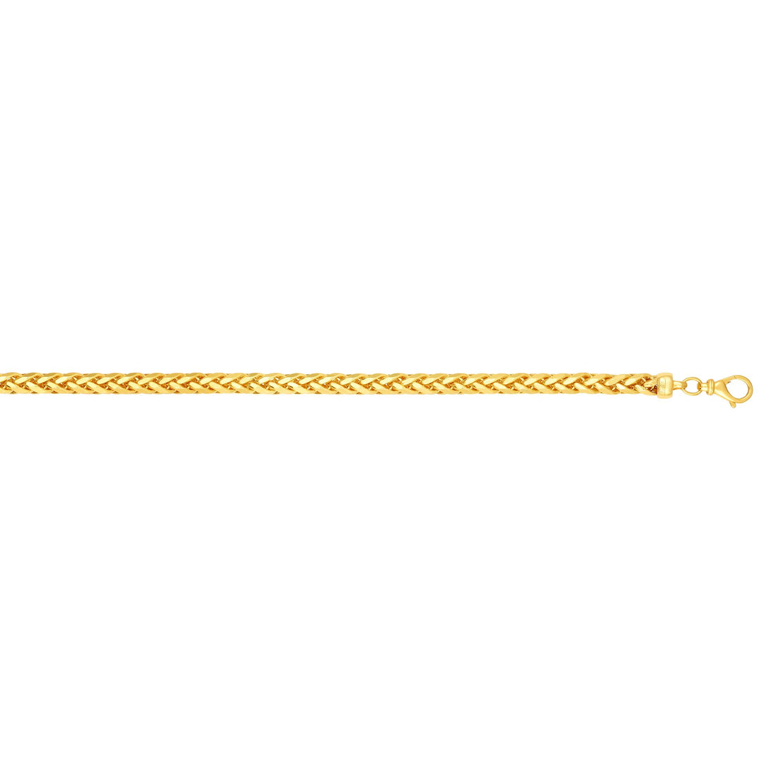 14K Gold 4mm Diamond Cut Round Franco Chain