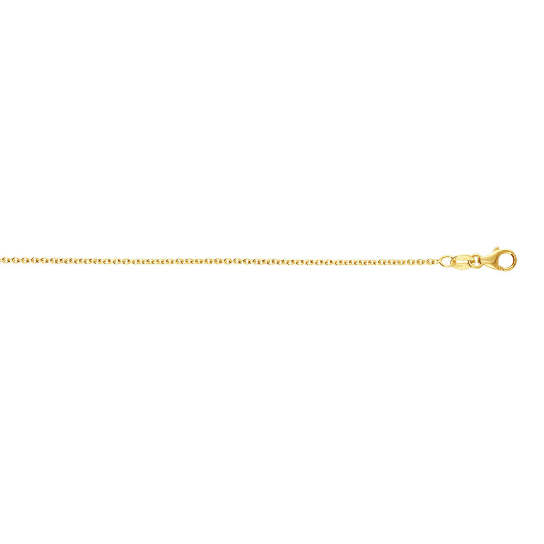 14K Gold 1.5mm Round Cable Chain 20""