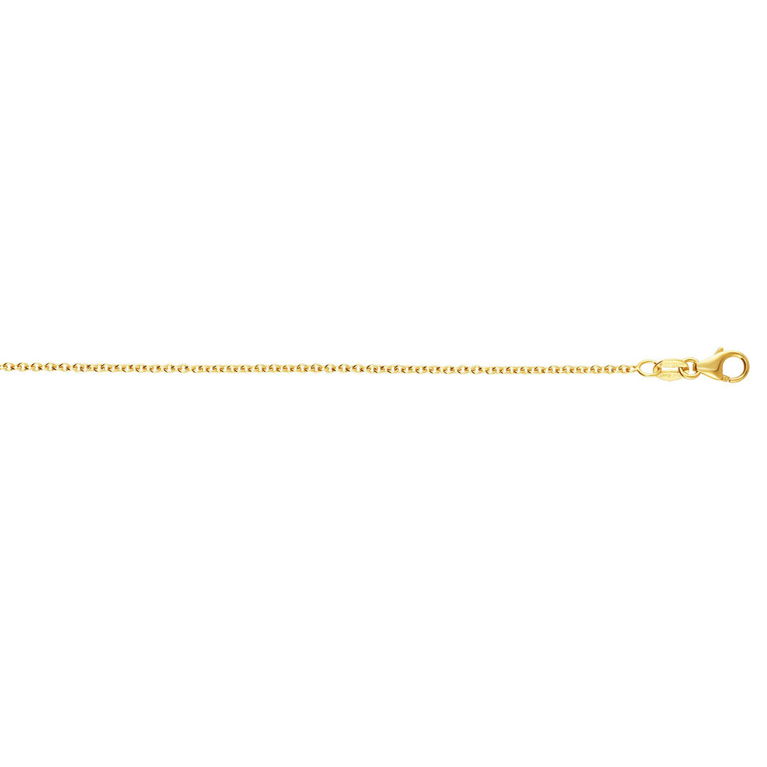 14K 2.4mm Round Cable Chain