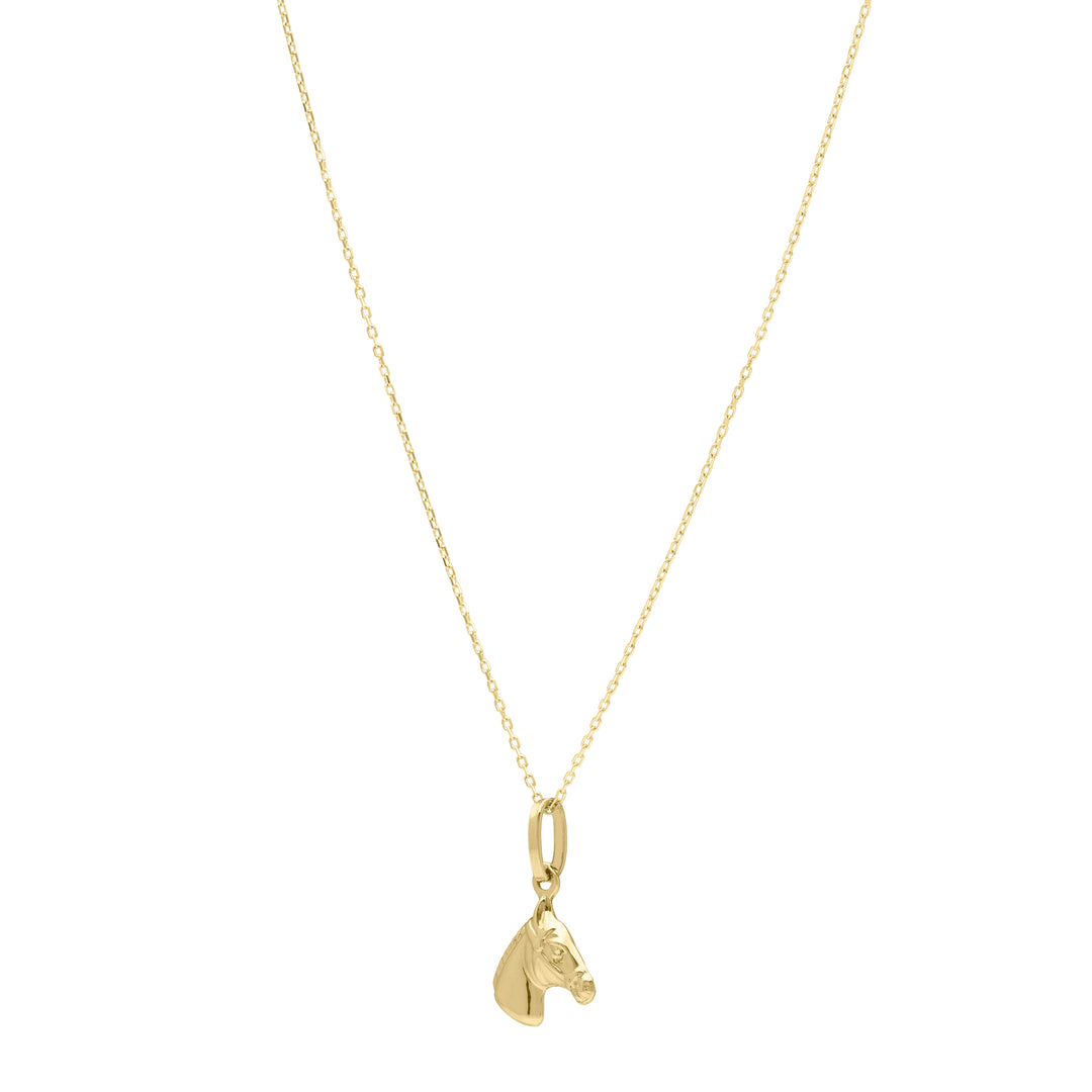14K Small Horse Pendant