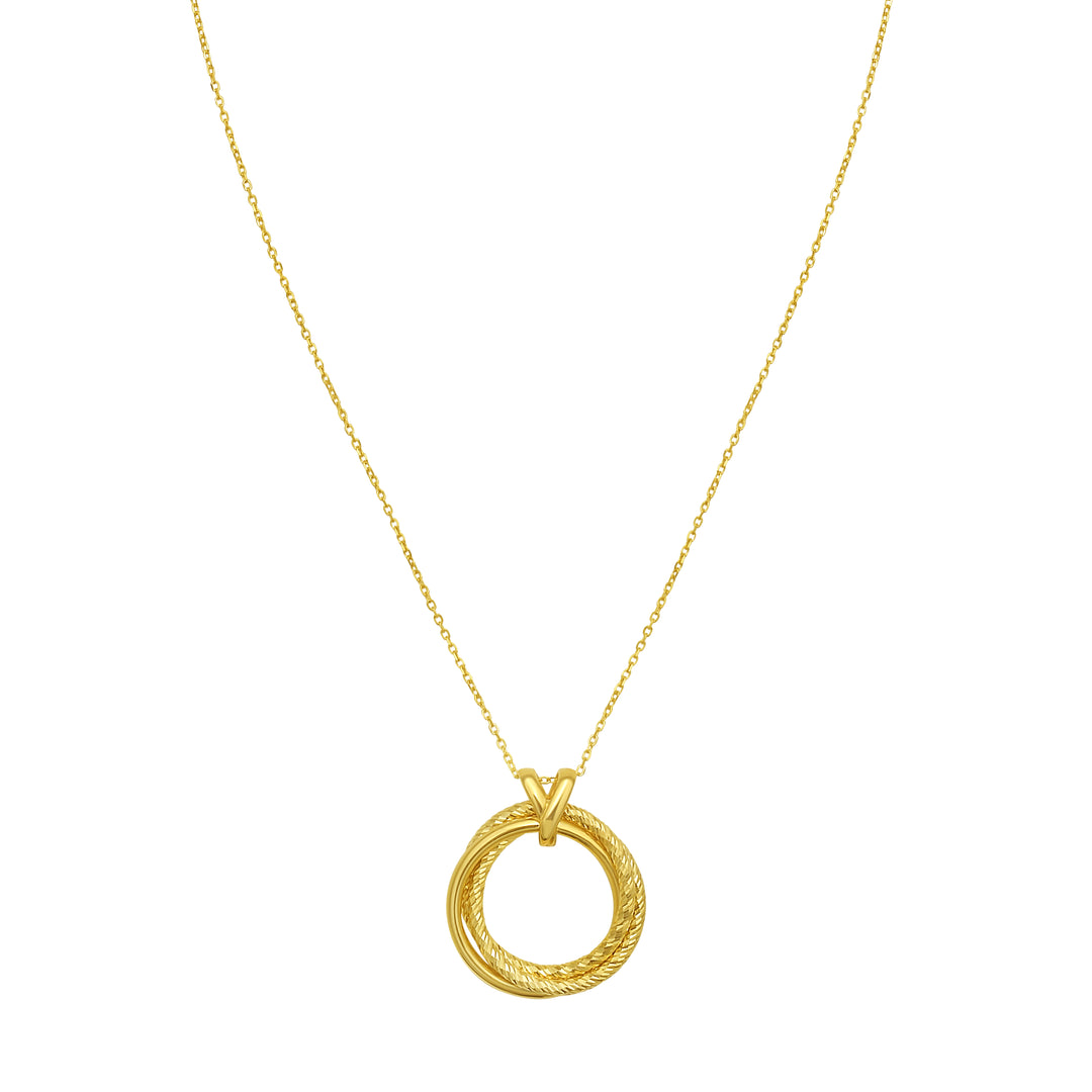 14K Interlocking DC Trinity Necklace
