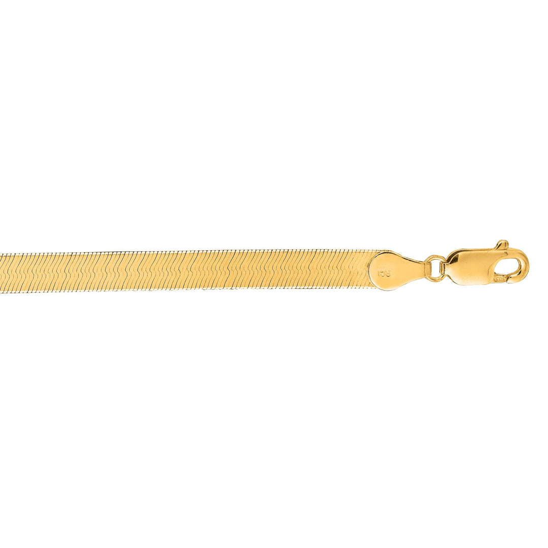 14K Gold 24"" 6mm Imperial Herringbone Chain