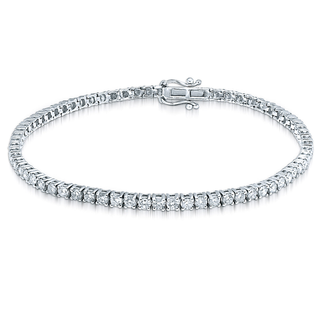 14K White Gold 2.00CT Diamond Tennis Bracelet