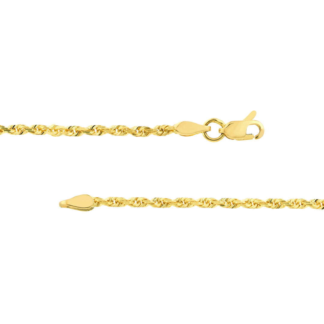 2.15mm D/C Rope Chain with Lobster Lock