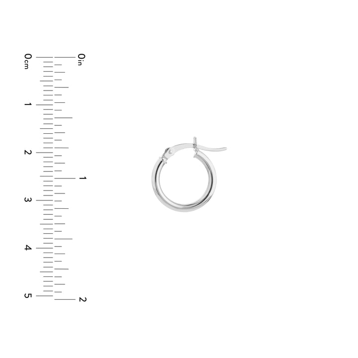 2mm x 15mm Polished Hoop Earrings