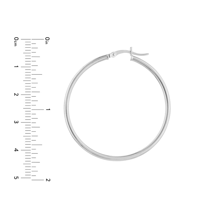 2mm x 40mm Polished Hoop Earrings