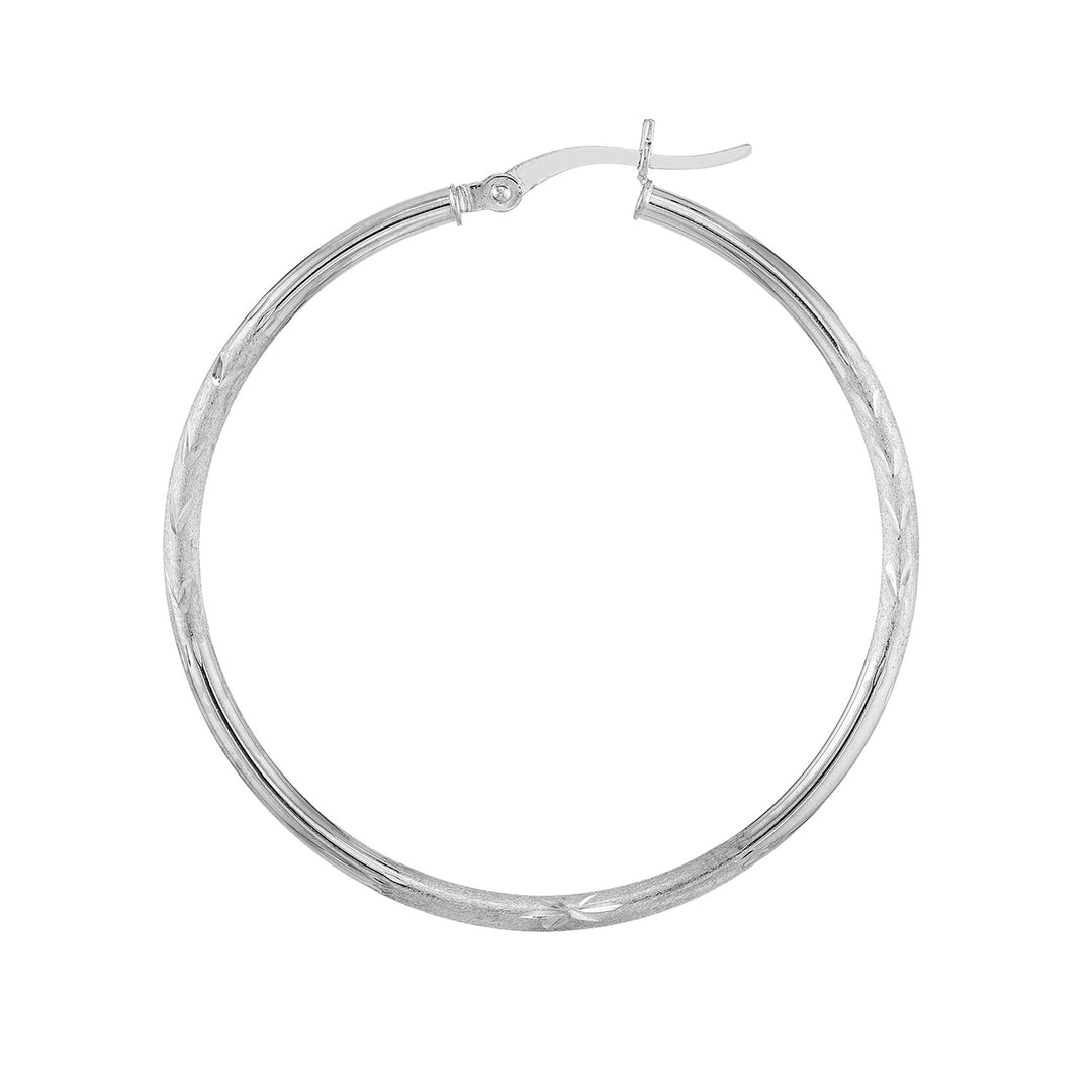 2 X 40mm DC Florentine Hoop Earrings