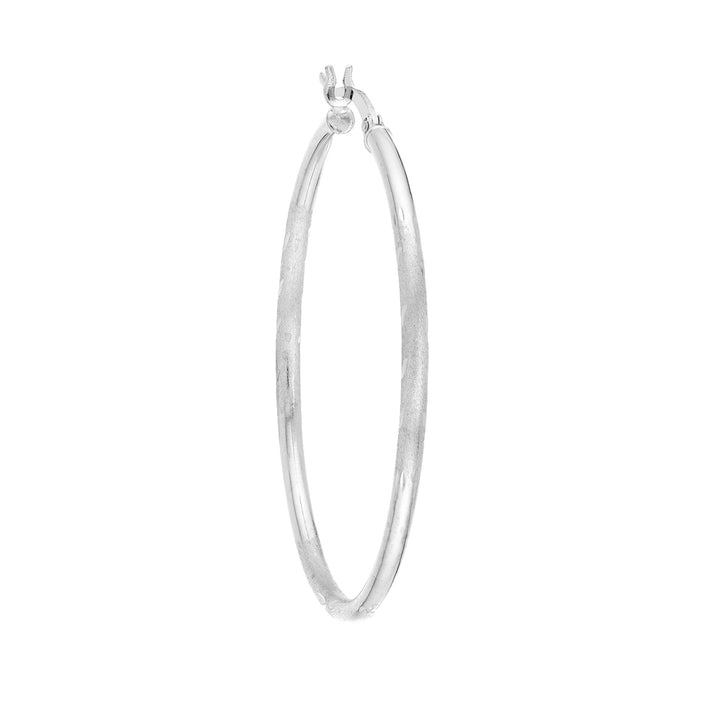 2 X 40mm DC Florentine Hoop Earrings