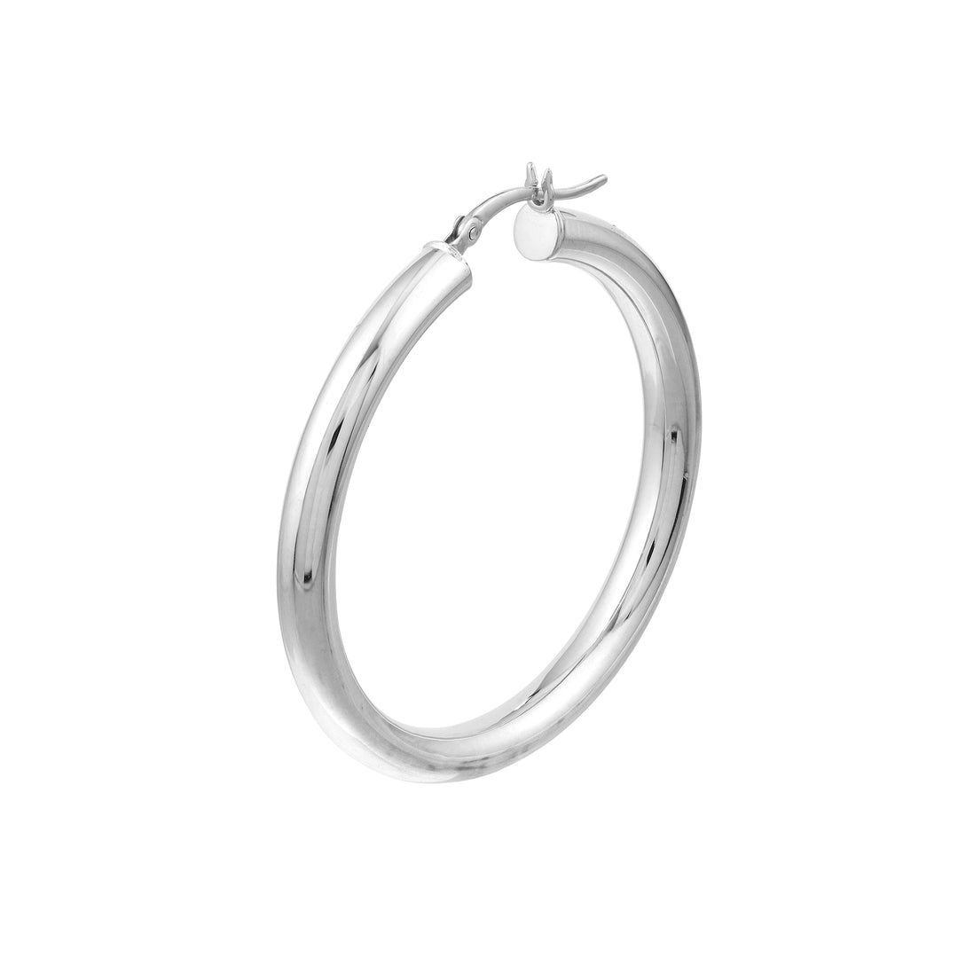 40mm x 4mm Polished Hoop Earrings