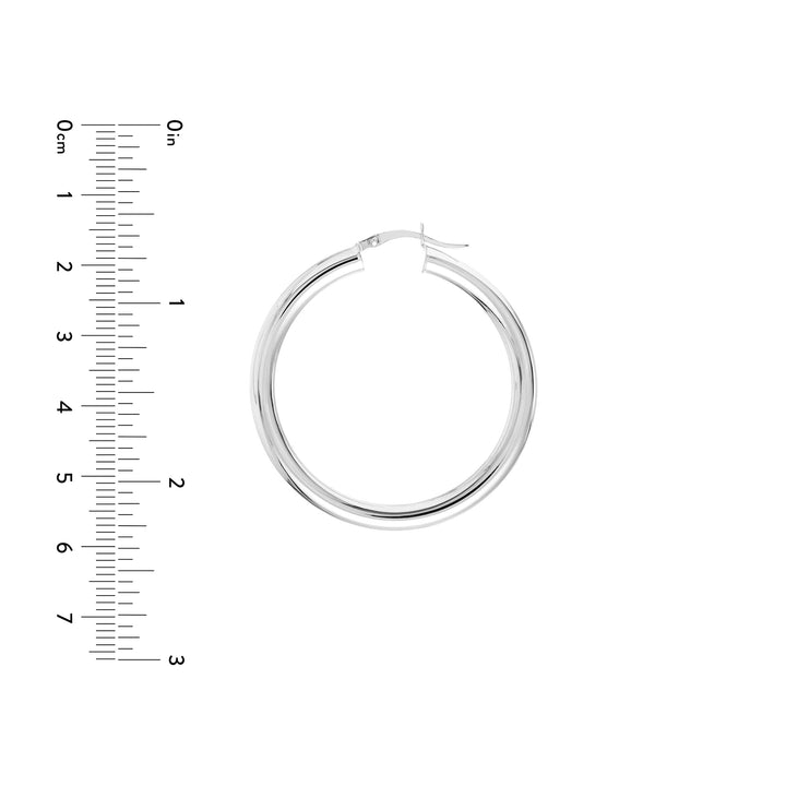 40mm x 4mm Polished Hoop Earrings