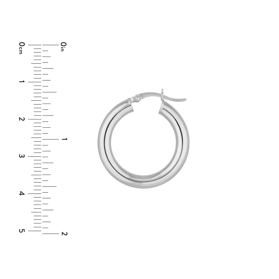 25mm x 4mm Polished Hoop Earrings