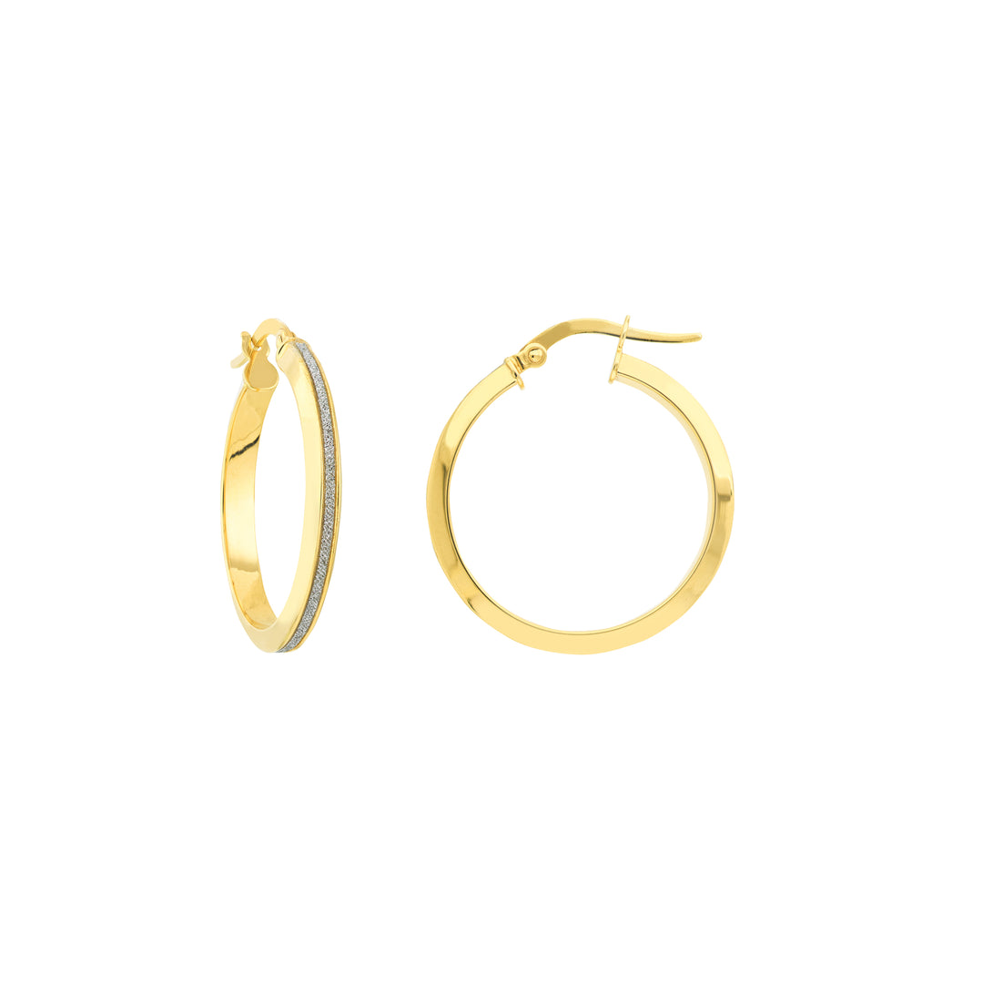 3mm x 20mm Sparkle Hoop Earrings