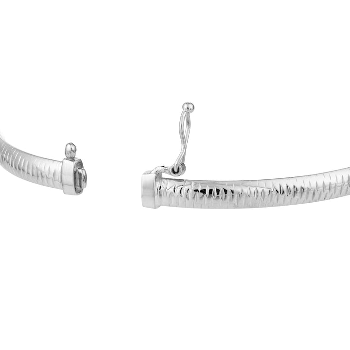 Diamond-Cut Tube Hinged Bangle