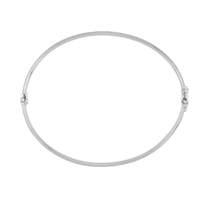 Diamond-Cut Tube Hinged Bangle