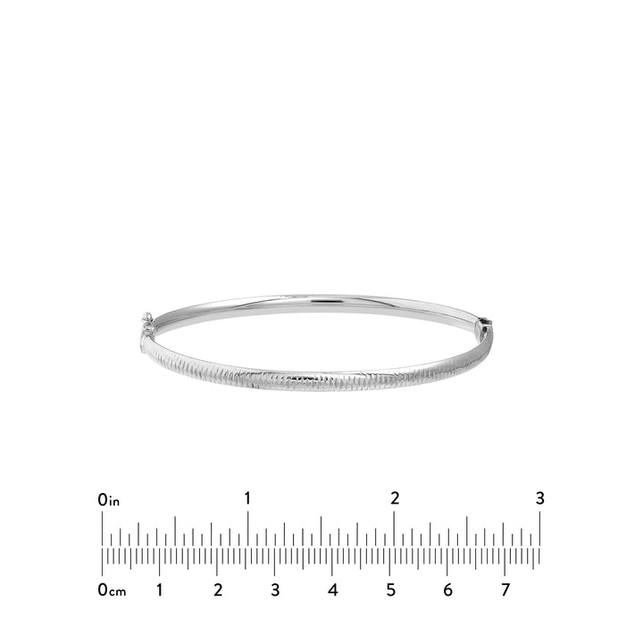 Diamond-Cut Tube Hinged Bangle