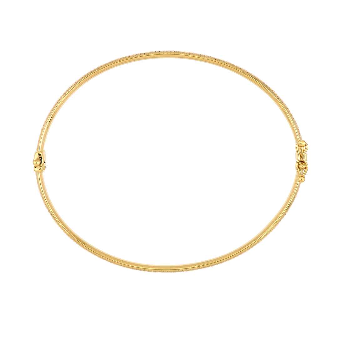 Diamond-Cut Tube Hinged Bangle