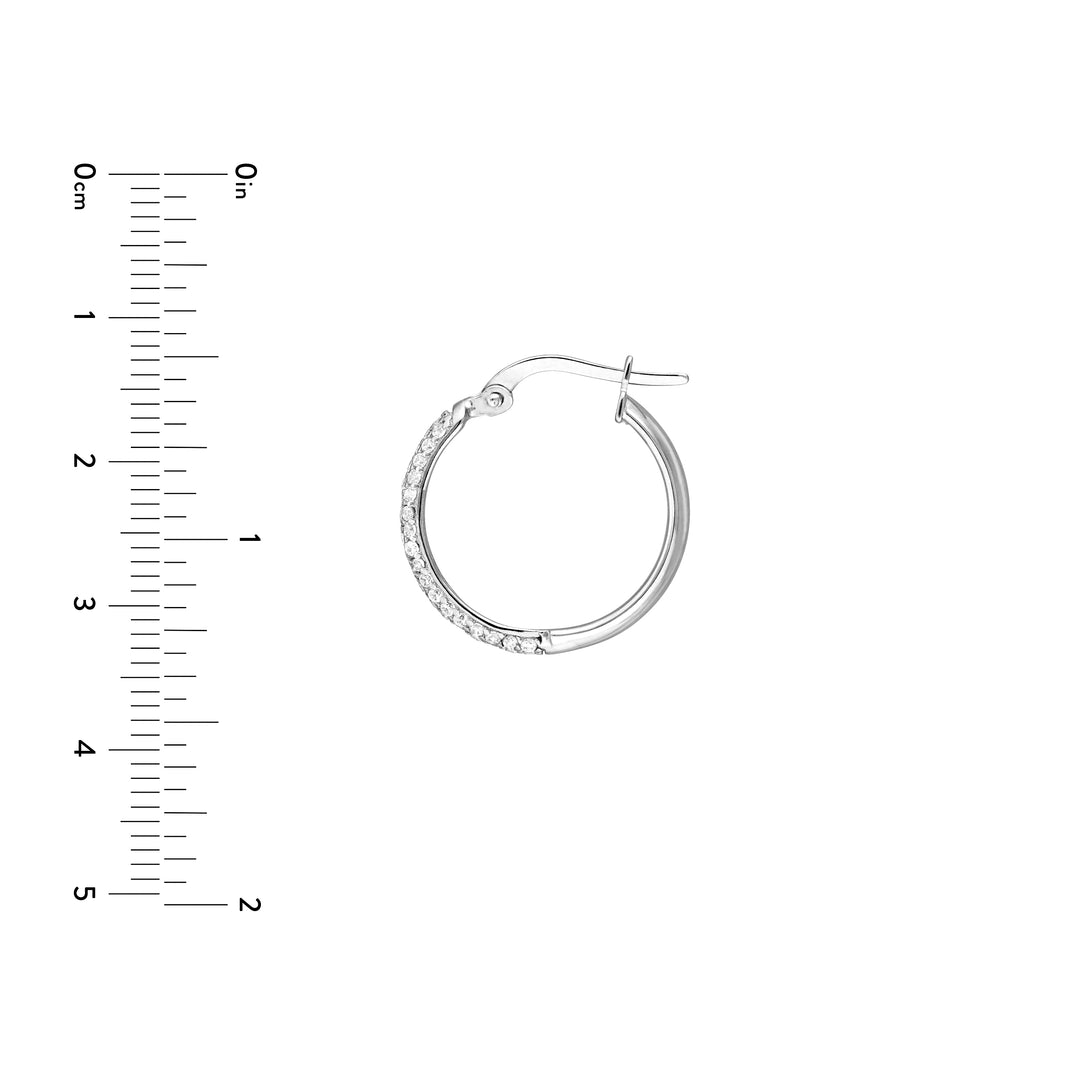 Pave CZ Hoop Earrings