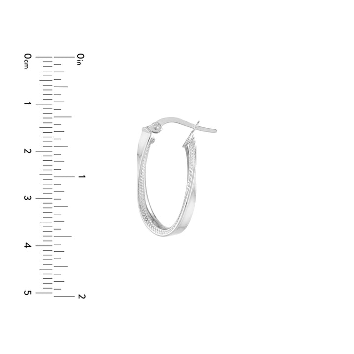 Curved Oval Hoop Earrings