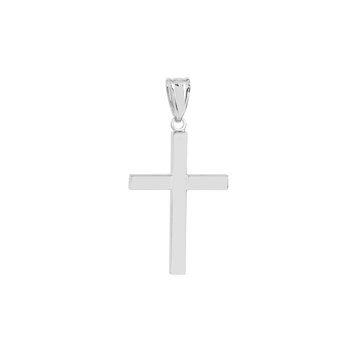 Reversible D/C and Polished Cross Pendant