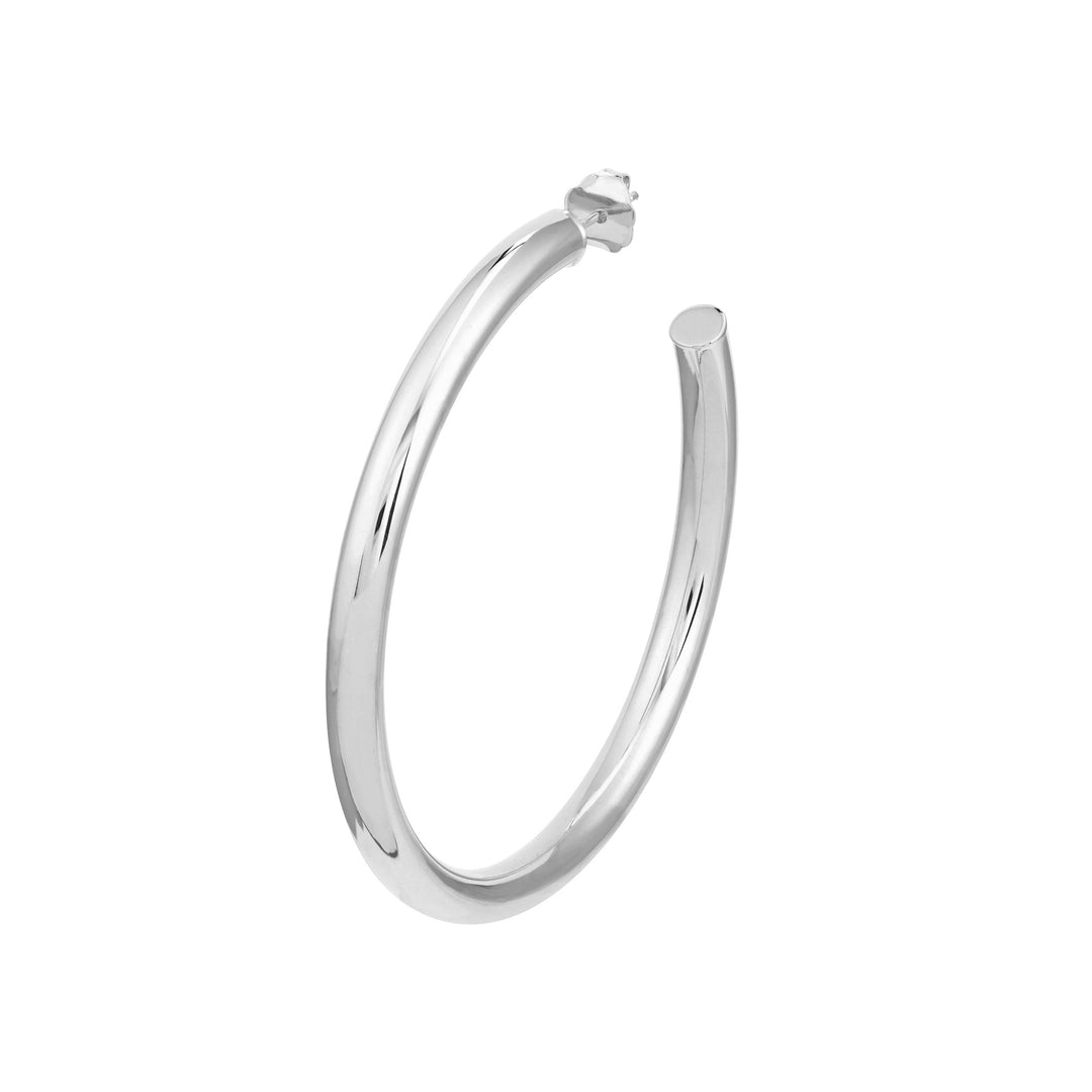 4mm x 50mm Tube Hoop Earrings