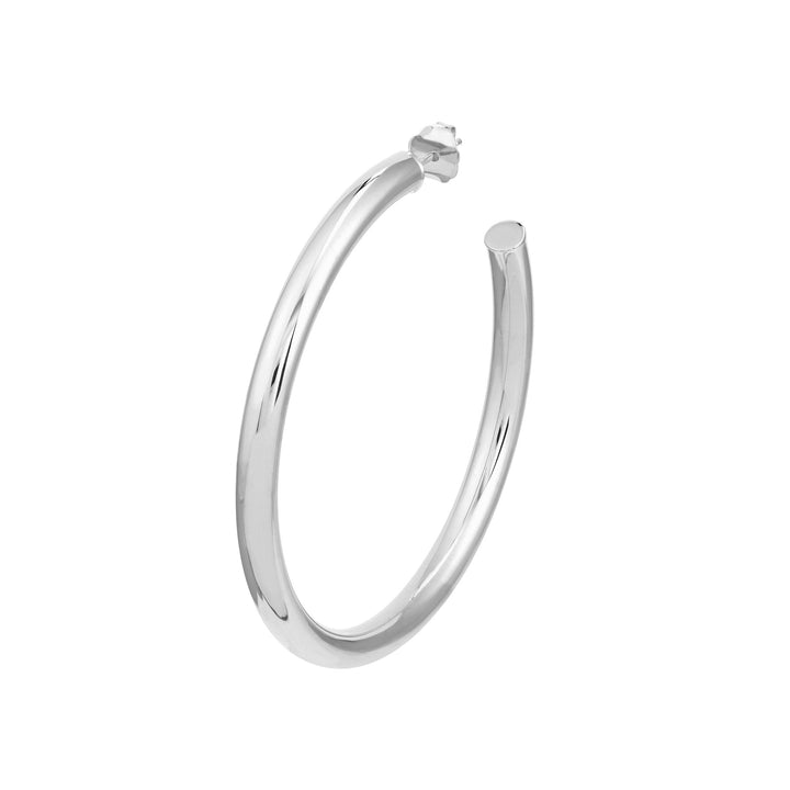 4mm x 50mm Tube Hoop Earrings