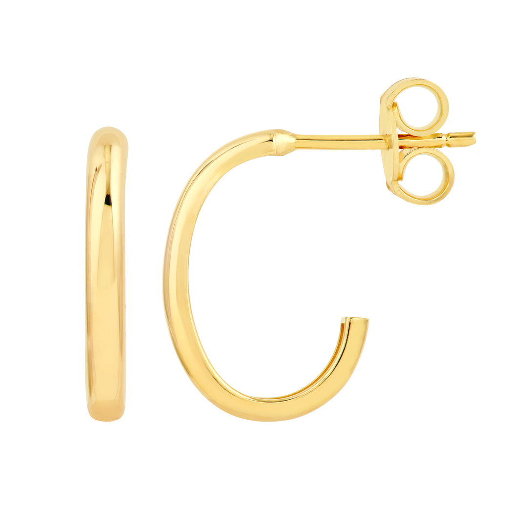 15mm Large J Hoop Earring