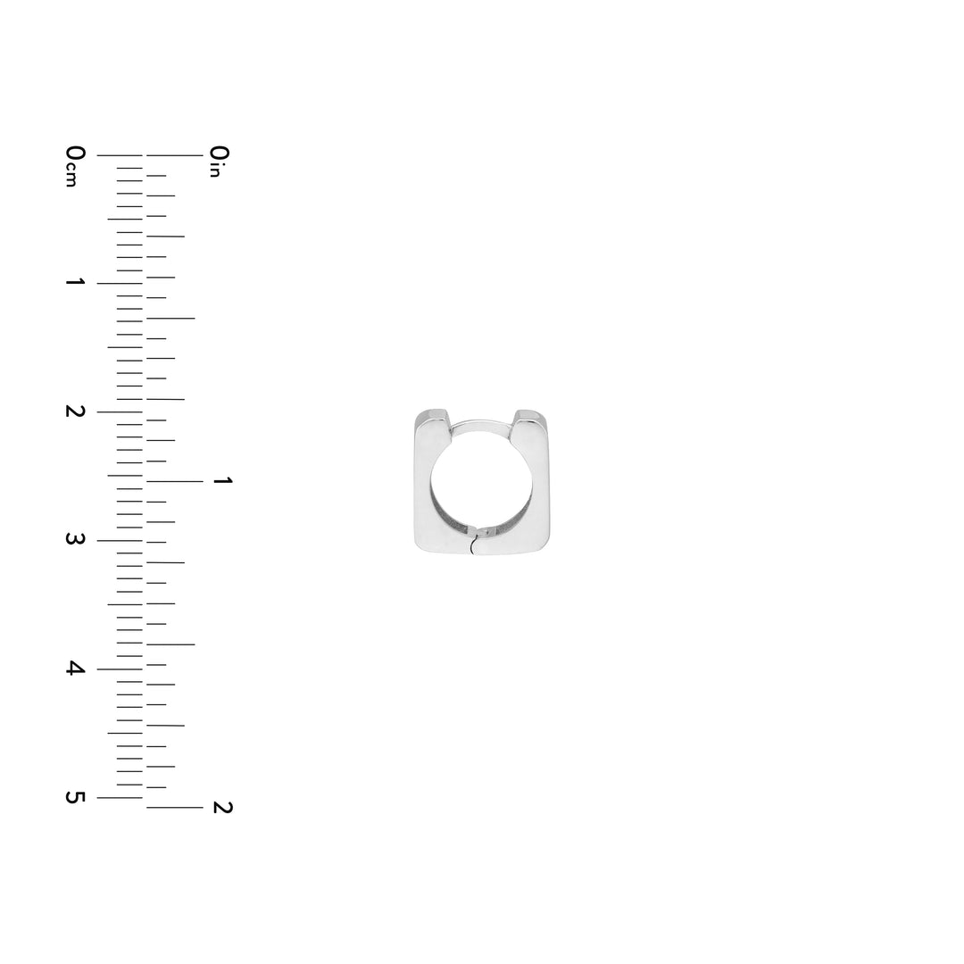 10.50mm Small Square Hoop Earrings