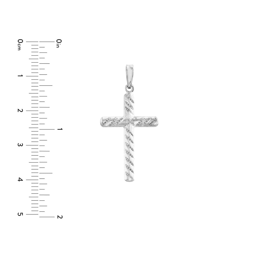 17mm Twisted Design Cross Pendant