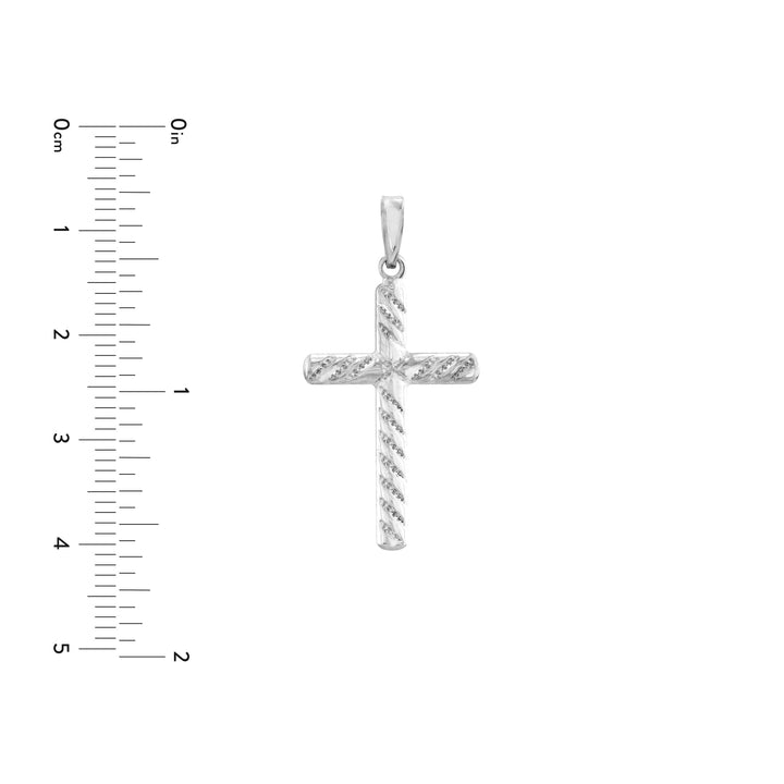 17mm Twisted Design Cross Pendant