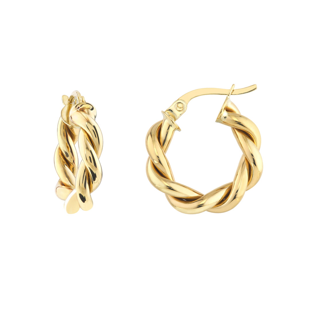 Braided Double Tube Hoop Earrings