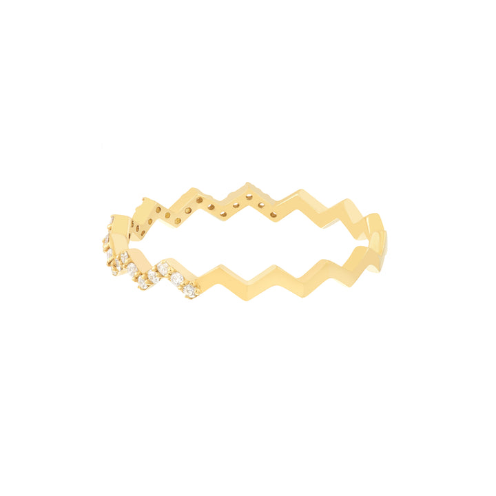 Diamond Polished Zig Zag Ring