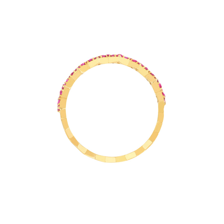 Ruby Stones Zig Zag Ring