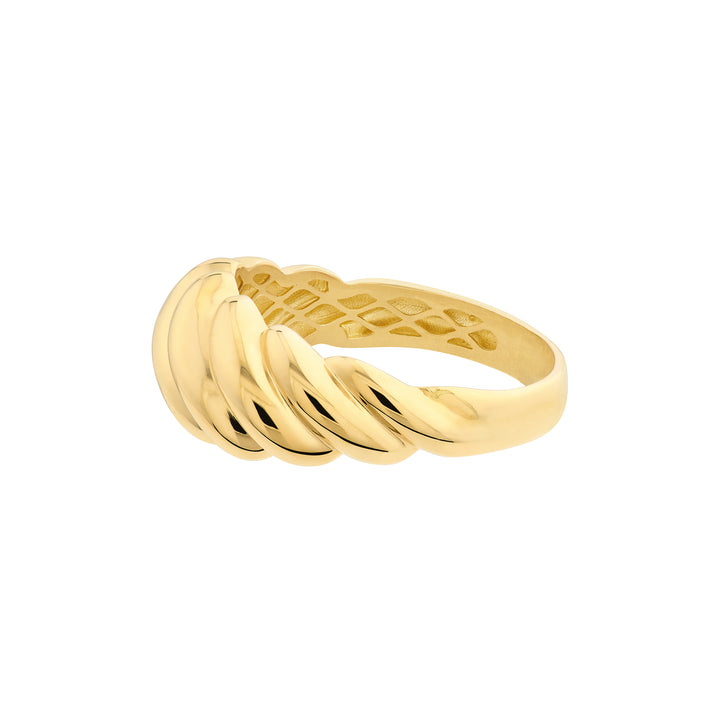 Polished Twist Ribbed Ring