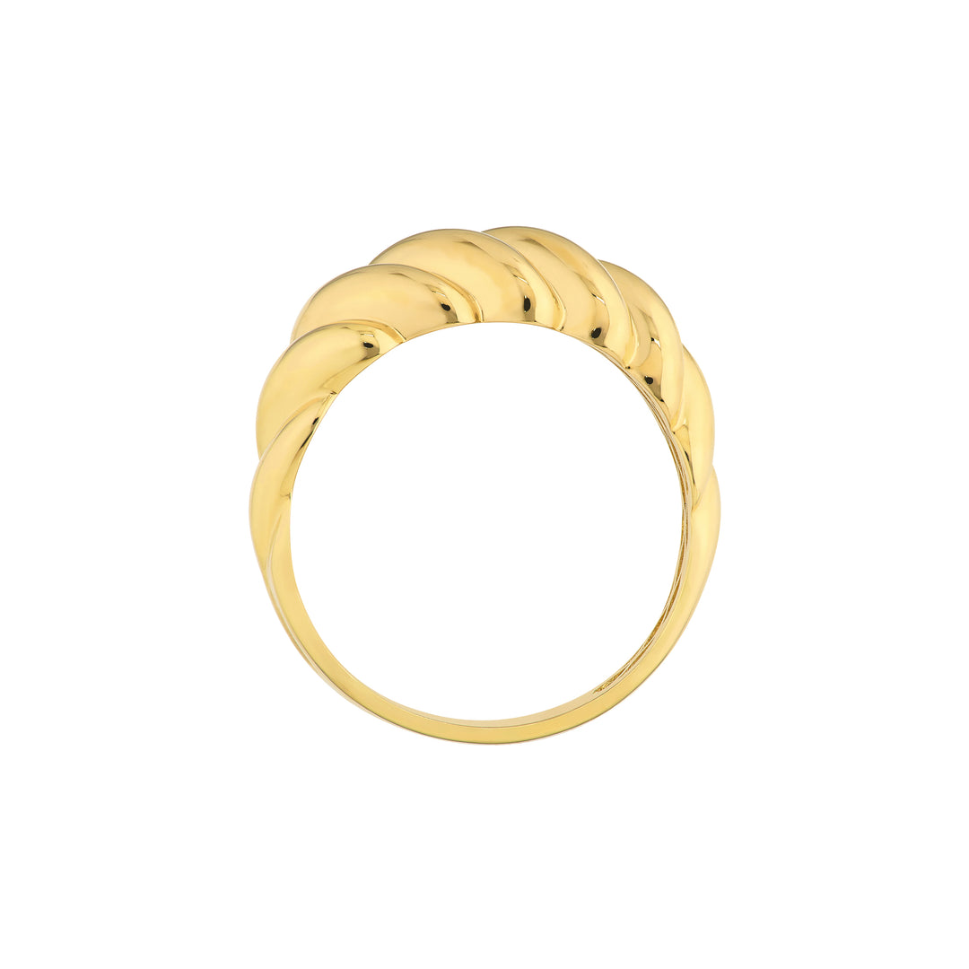 Polished Twist Ribbed Ring