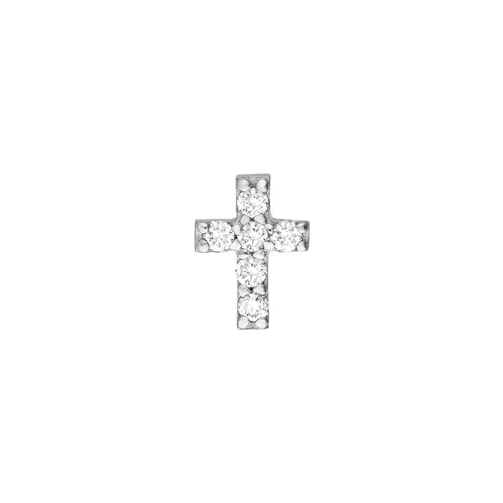 1/8tcw Diamond Cross Stud Earrings