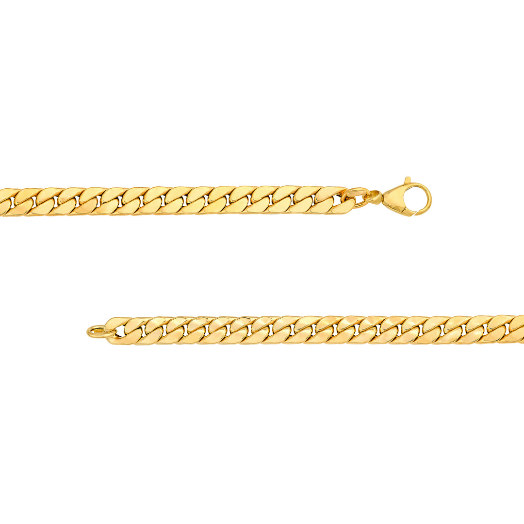 Polished Flat Curb Chain