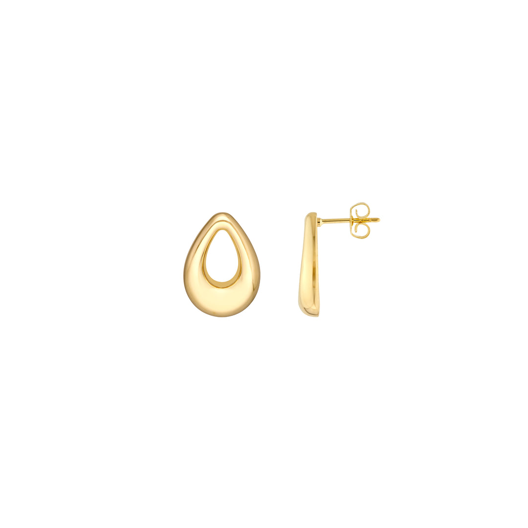 Open Teardrop Stud Earrings