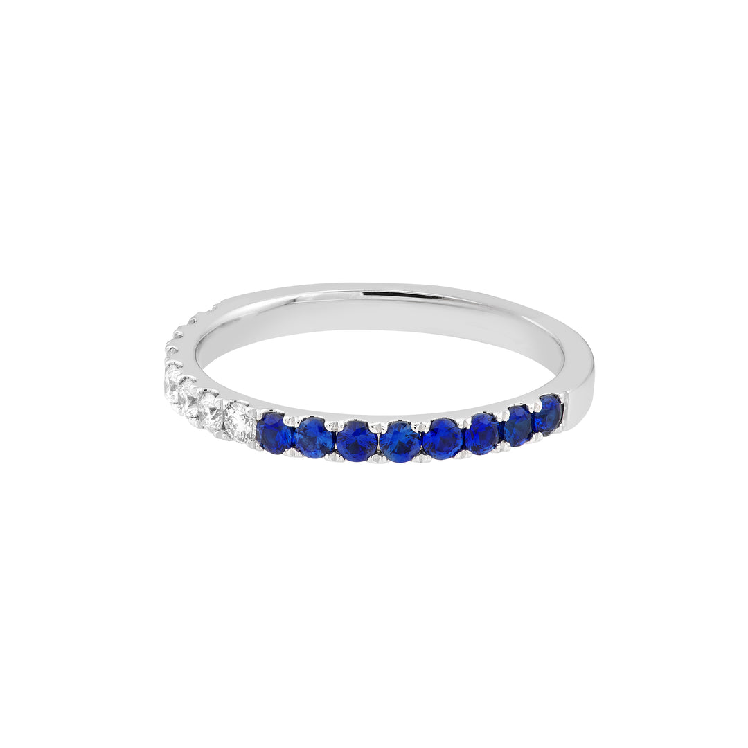 50/50 Sapphire & Diamond Stackable Band