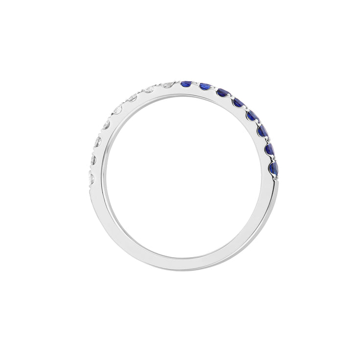 50/50 Sapphire & Diamond Stackable Band
