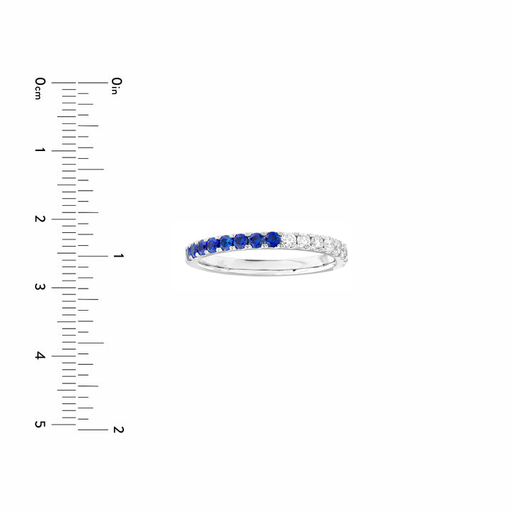 50/50 Sapphire & Diamond Stackable Band