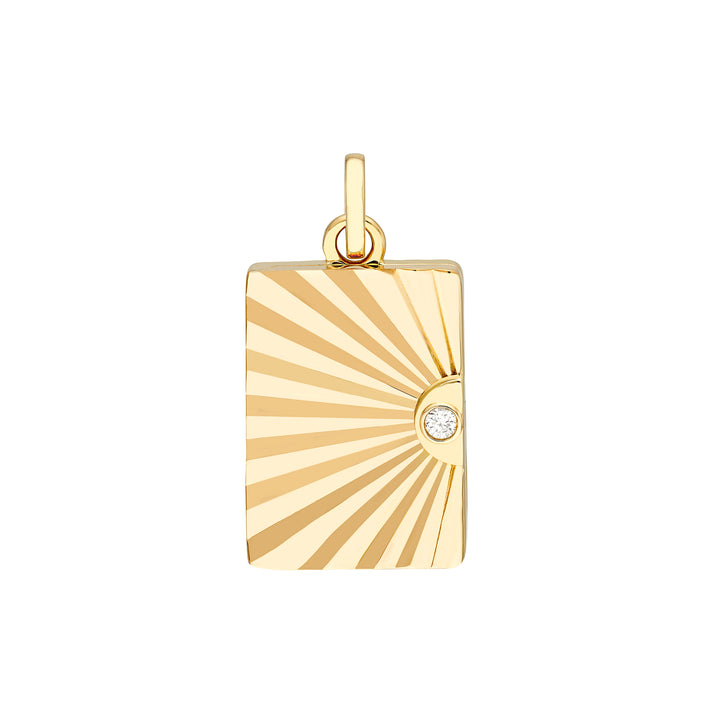 3pt Diamond Vertical Radiant Locket