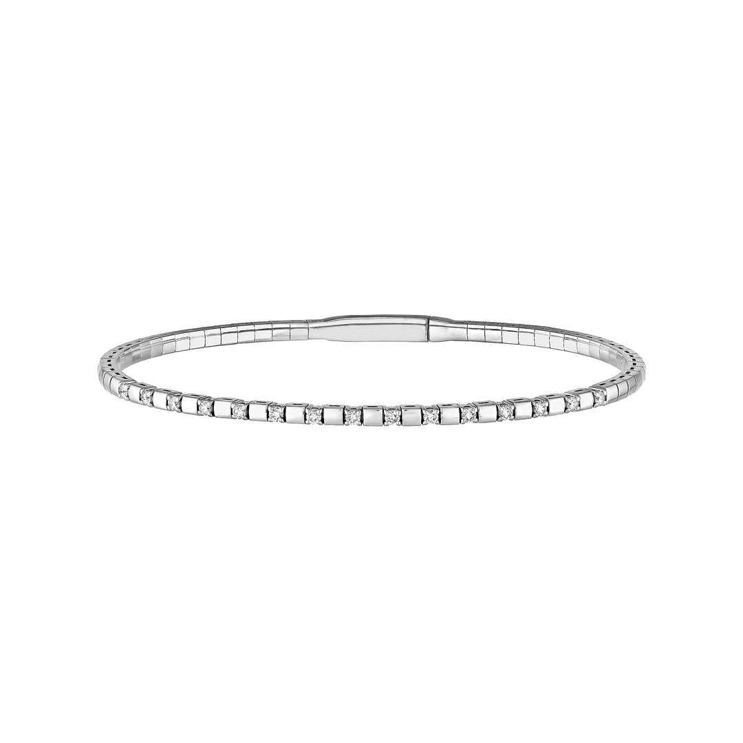 1/3tcw Alternating Diamond and Square Link Flexi Bracelet