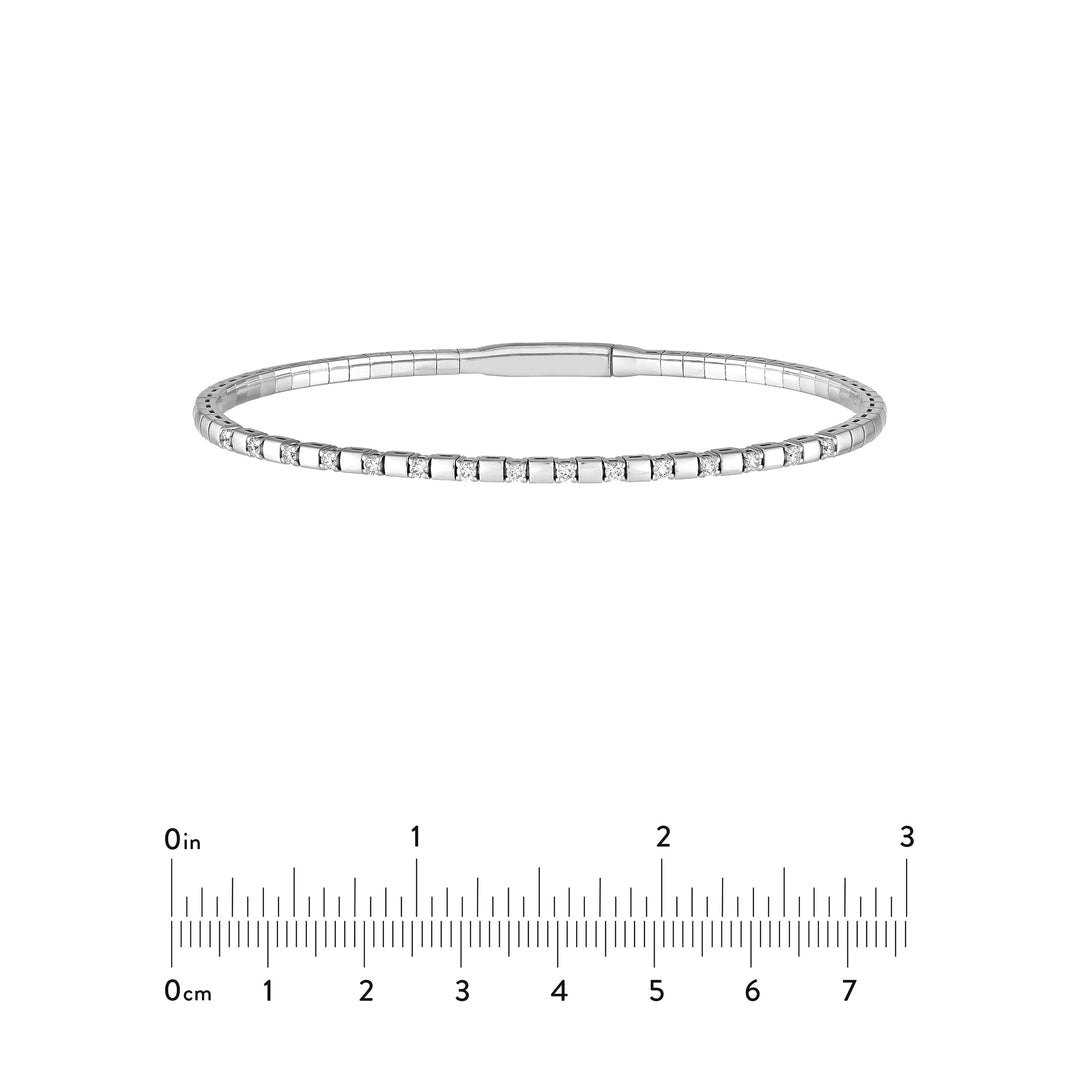 1/3tcw Alternating Diamond and Square Link Flexi Bracelet