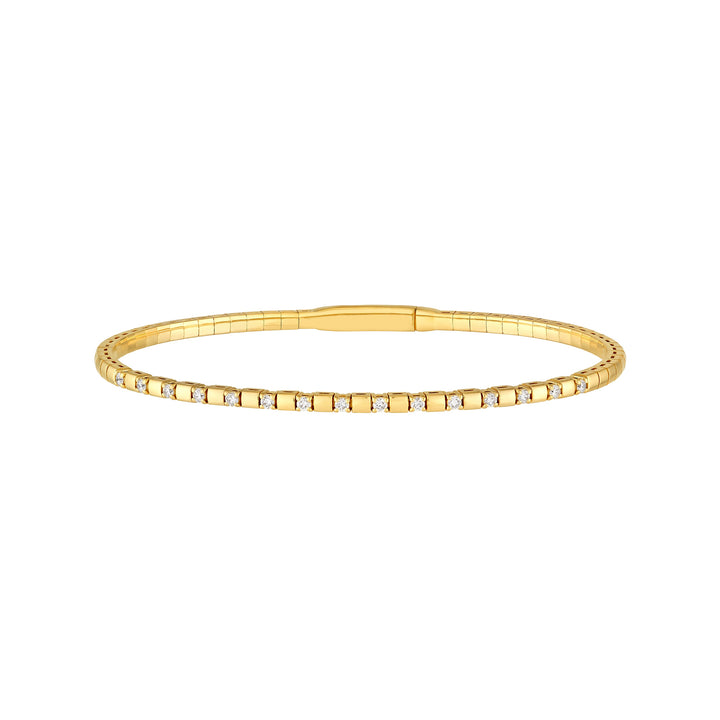 1/3tcw Alternating Diamond and Square Link Flexi Bracelet